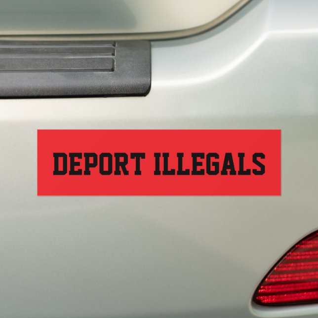 DEPORTERA ILLEGALA BUMPERDEKAL BILDEKAL (På Bil)