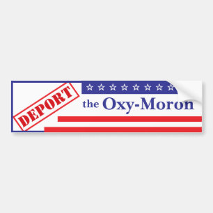 Deportera Oxy-Moron Bumper-etiketten Bildekal