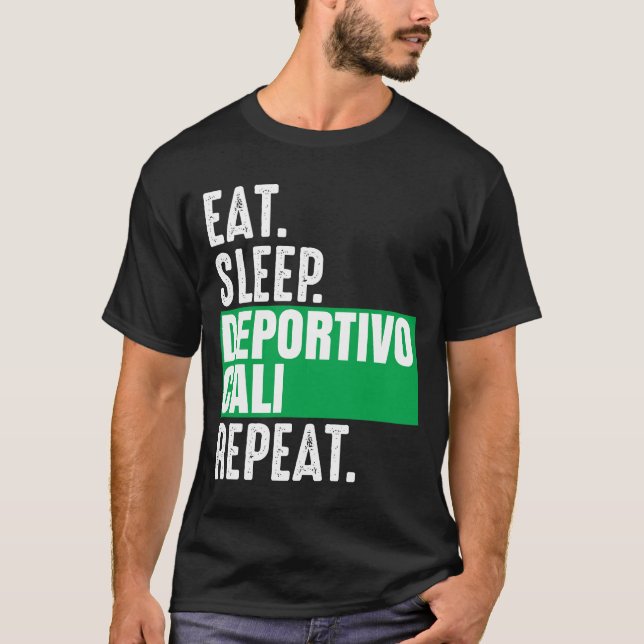 Deportivo Cali Eat Ssov Upprepa Fläkt Colombia T Shirt (Framsida)