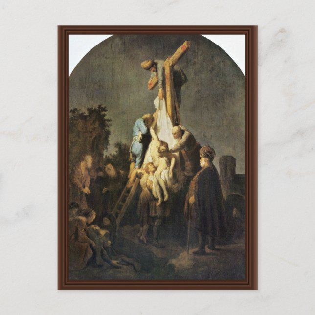 Depositionen. från Rembrandt Van Rijn Vykort (Framsida)