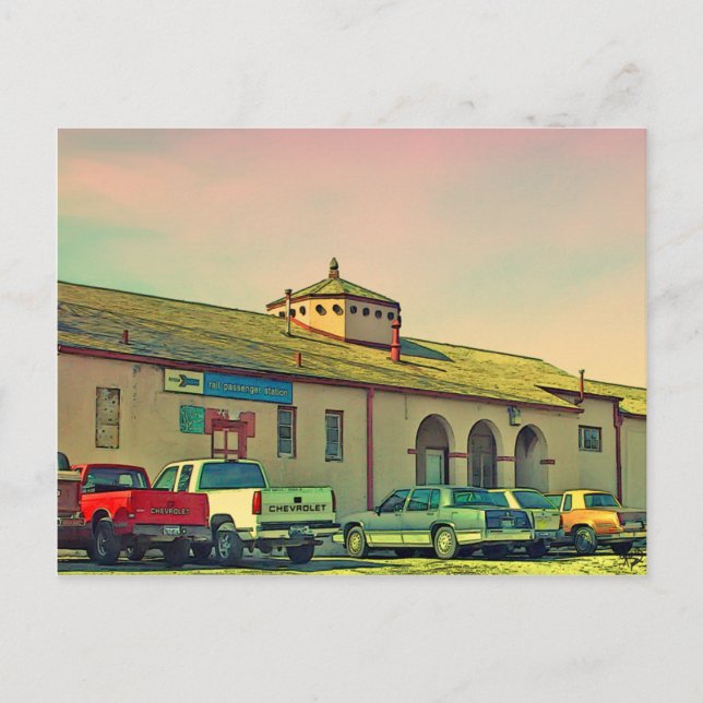 Depot, Alperna, TX Vykort (Framsida)