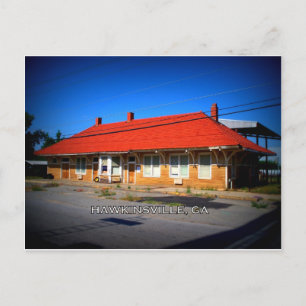 DEPOT - Hawkinsville, Georgien Vykort