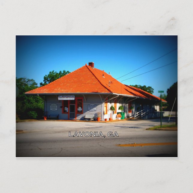 DEPOT - Lavonia, Georgia Vykort (Framsida)