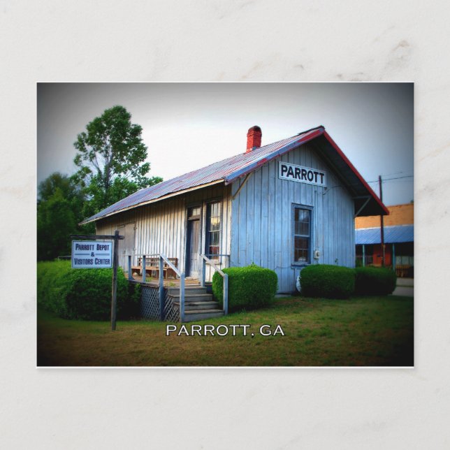 DEPOT - Parrott, Georgia Vykort (Framsida)