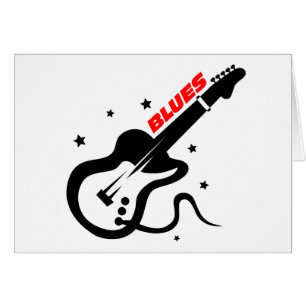 Deppighetgitarr Hälsningskort