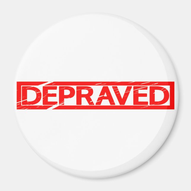 Depraved Frimärke Magnet (Framsidan)