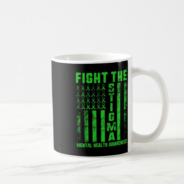 Depression av psykisk ohälsa i Stigma Anxi Kaffemugg (Höger)