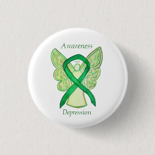 Depression Awareness Angel Ribbon Pin Knapp