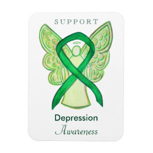 Depression Awareness Ribbon Angel Art Magnets Magnet