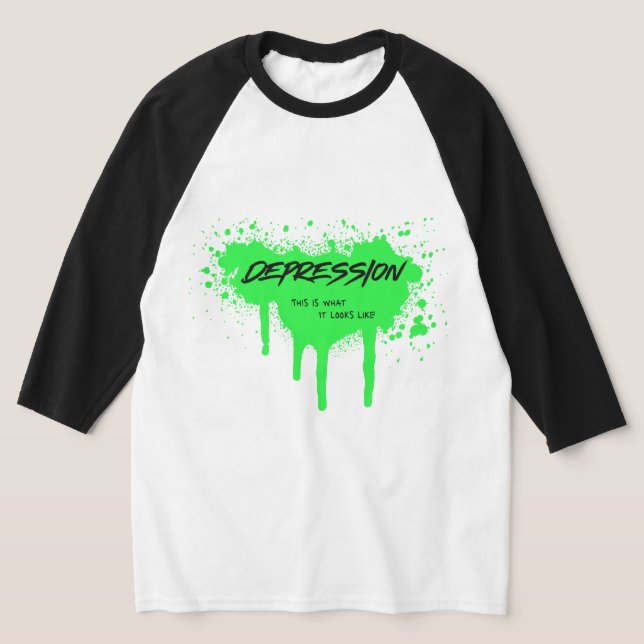 Depression detta är vad det ser ut F Depression T Shirt (Laydown)