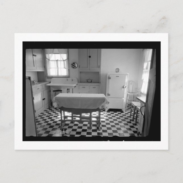 Depression-ERA-Farm Kitchen Vykort (Framsida)