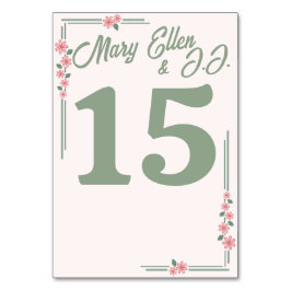 Depression-ERA-märkta blommor Bordsnummer