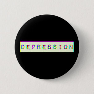 Depression Gamla TV Skärm Stil Knapp