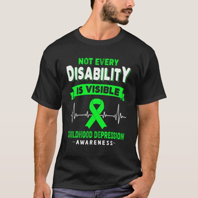 Depression hos barn Alla funktionshinder är inte V T Shirt (Framsida)