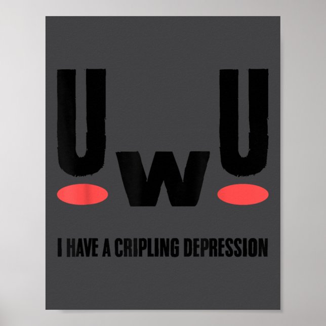 Depression I Have Crippling Depression Mental Heal Poster (Framsidan)