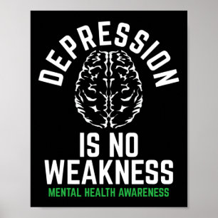 Depression Ingen svaghet Psykisk hälsa Psykisk häl Poster