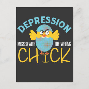 Depression Medvetenhet Bipolär Mental Hälsa Humor Vykort