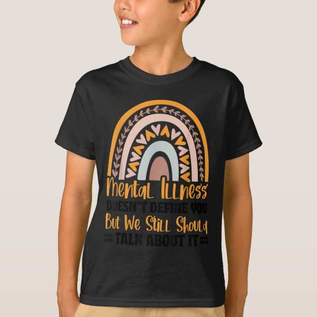 Depression Mental Illness Mental Health Awareness  T Shirt (Framsida)