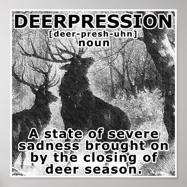 Depression Rolig Jakt Affisch (Framsidan)