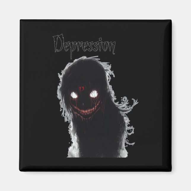 Depression Sticker Magnet (Framsidan)