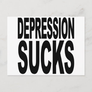 Depression Sucks Vykort