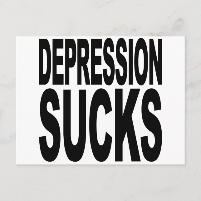 Depression Sucks Vykort (Framsida)