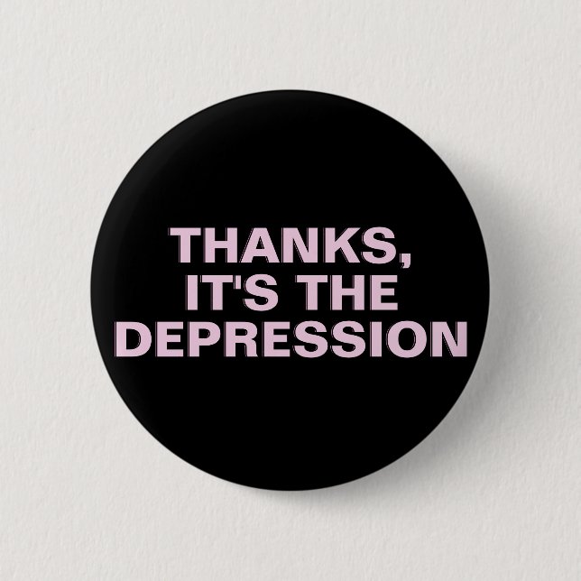 Depression Tack vare Rosa Black Mental Health Knapp (Framsida)