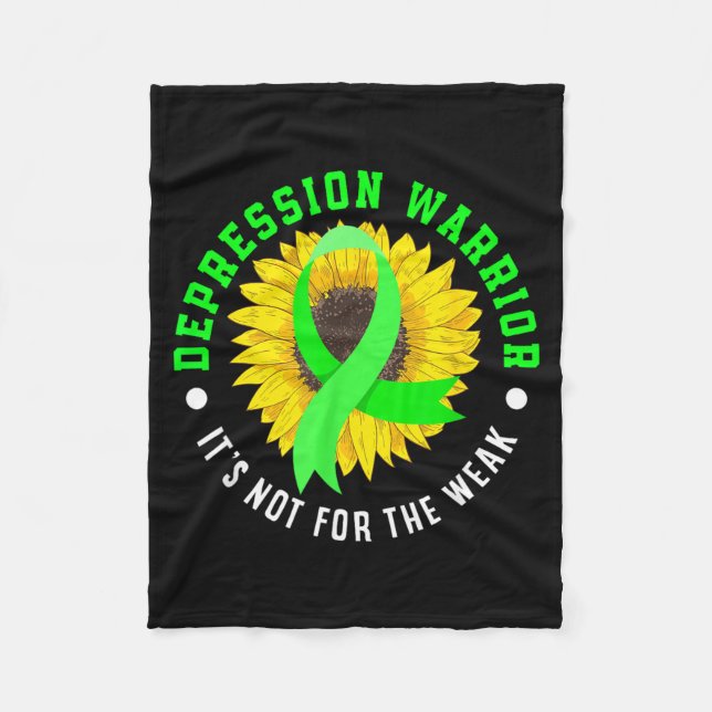 Depression Warrior Depression Medvetenhet Fleecefilt (Framsidan)