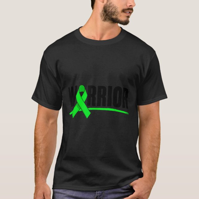 Depression Warrior Ribbon Mental Health Awareness  T Shirt (Framsida)