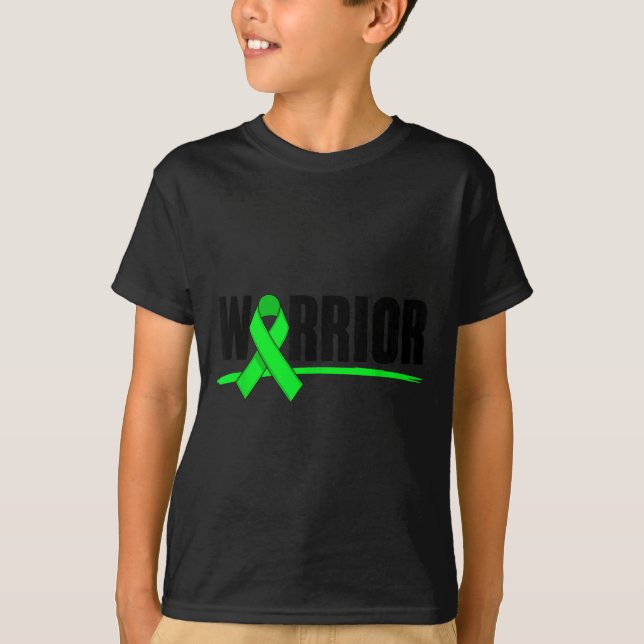 Depression Warrior Ribbon Mental Health Awareness  T Shirt (Framsida)