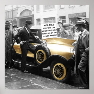 Depressionsbilen i Guld Poster