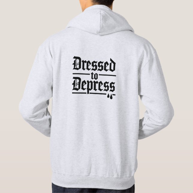 Depressive Hoodie - Sarcastic Moody Streetwear (Baksida)