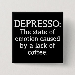 Depresso Rolig Kaffe Knapp Märke
