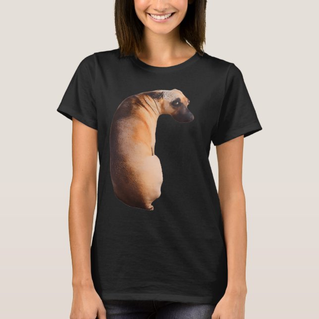 deprimerad hund t shirt (Framsida)