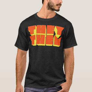 DePronouns Retro Stil Design 2 T Shirt