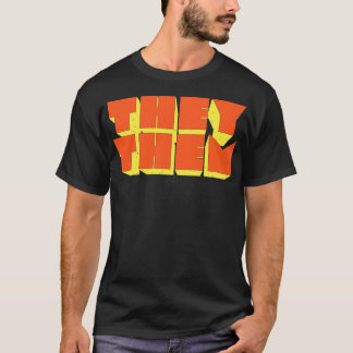 DePronouns Retro Stil Design 2 T Shirt