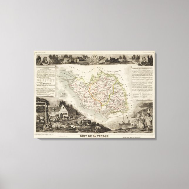Dept. De La Vendee Canvastryck (Framsida)