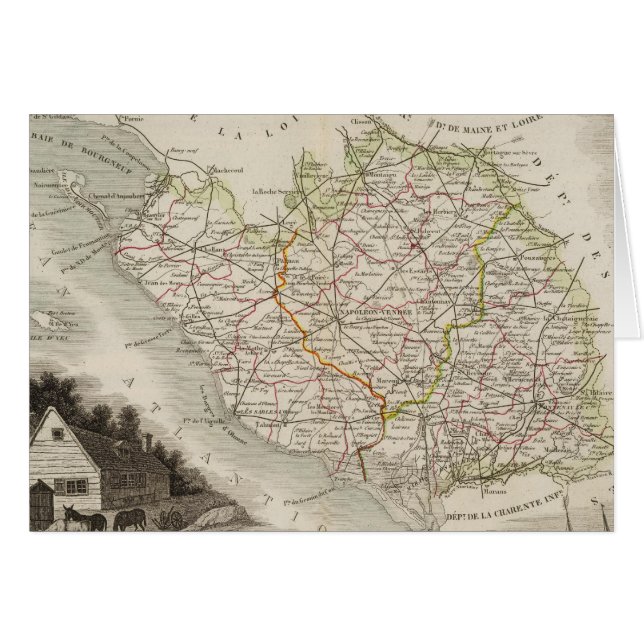 Dept. De La Vendee Hälsningskort (Framsidan Horizontal)