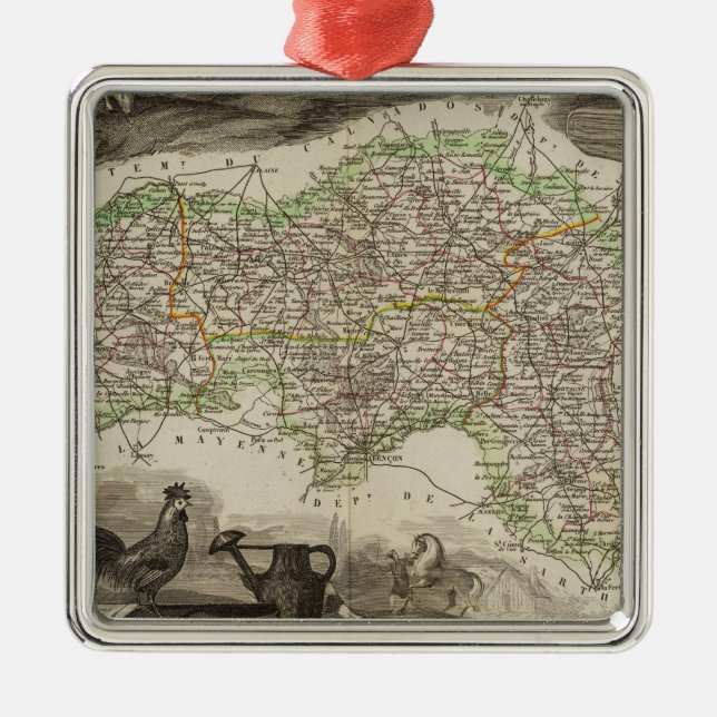 Dept. De L'Orne Julgransprydnad Metall (Framsidan)