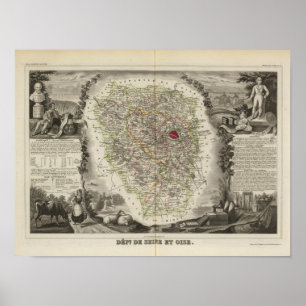 Dept. De Seine och Oise Poster