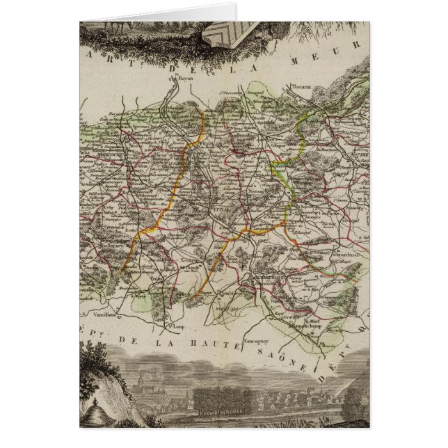 Dept Des Vosges Hälsningskort (Framsidan)