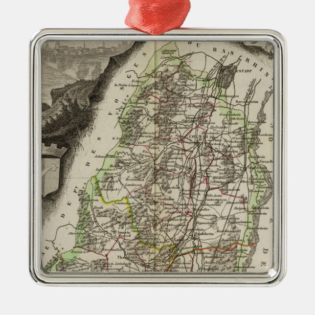 Dept. Du Haut Rhin Julgransprydnad Metall (Framsidan)