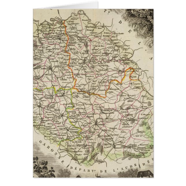 Dept du Tarn Hälsningskort (Framsidan)