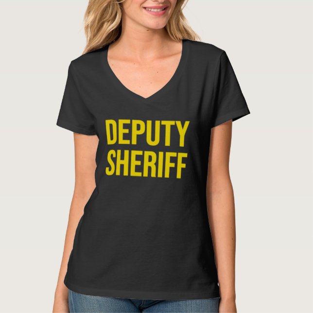 DEPUTY SHERIFF POLICE LAW ENFORCEMENT UNIFORM FRON T SHIRT (Framsida)