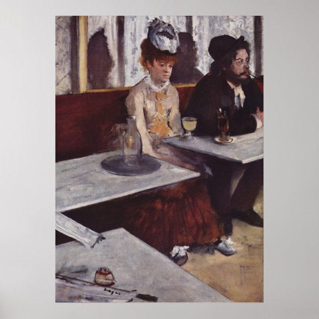 Der Absinth. Edgar Germain Hilaire Poster (Framsidan)