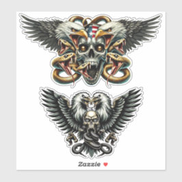 Der Adler und Schlangen Gott der Finsternis  Dämon Klistermärken