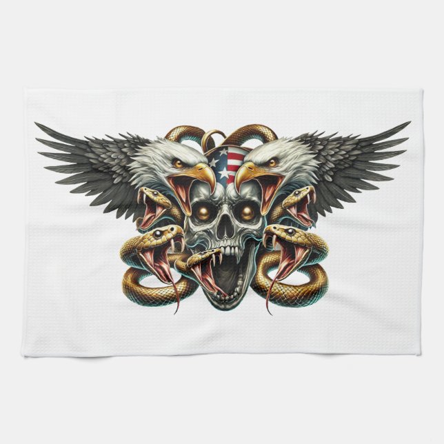 Der Adler und Schlangen Gott der Finsternis  Dämon Kökshandduk (Horisontell)