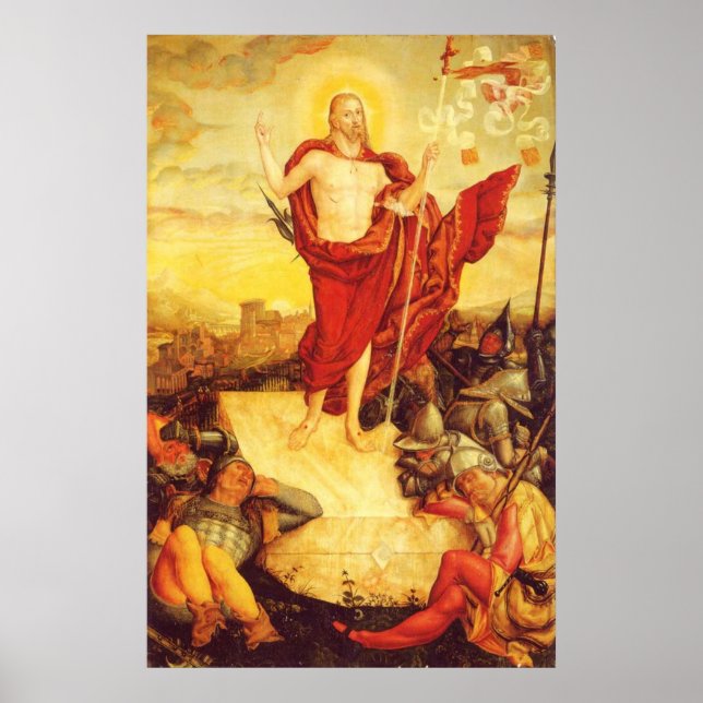 Der-Auferstandene av Lucas Cranach (1558) Poster (Framsidan)