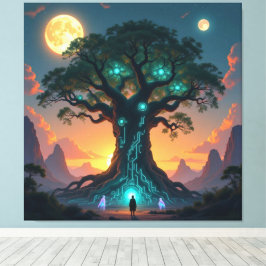 Der Baum der digitalen Weisheit Canvastryck