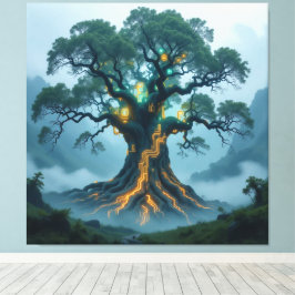 Der Baum der digitalen Weisheit Canvastryck